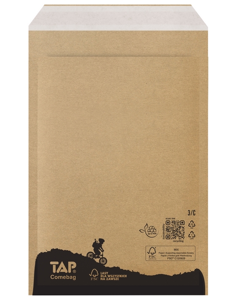 Koperta ochronna C/13 eco brązowa 170x225 [150x215] TAP Comebag (5szt)